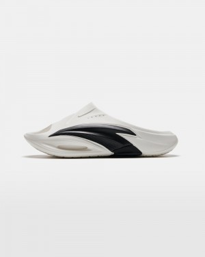 Anta Bubble Slides White / Black UK | 175ZFNSPU