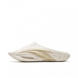 Anta Bubble Slides White / Gold UK | 893JQLAOH