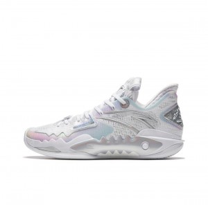 Anta Shock Wave 5 Basketball Shoes White UK | 507HXWBVD