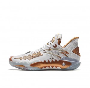 Anta Shock Wave 5 Basketball Shoes White UK | 762EXCOYA