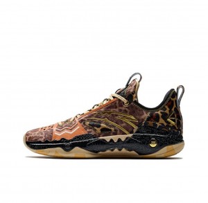 Anta Shock Wave 5 Pro "Cats" Basketball Shoes Brown UK | 618CGNATS