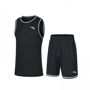 Anta Basketball Game Suit Black UK | 735VTYJXC
