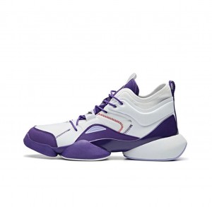 Anta Dragon Ball Super Basketball Shoes Purple / White UK | 054MQIYPU