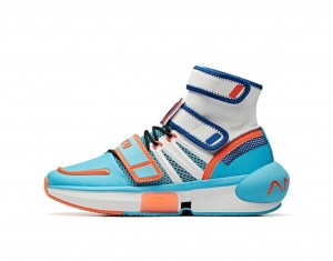 Anta Dragon Ball Super Basketball Shoes Blue / White UK | 872LVXNDR