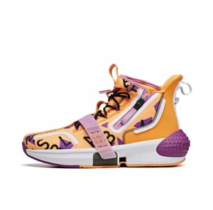 Anta Dragon Ball Super “Master Roshi” Basketball Shoes Yellow / Purple UK | 974YQKCTP