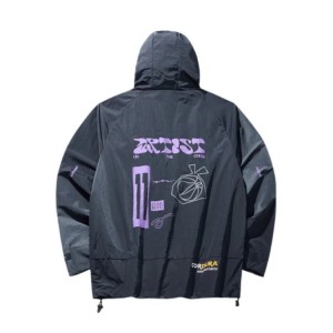 Anta KAI Basketball Series Hooded Jackets Balck / Purple UK | 936HLDUSI