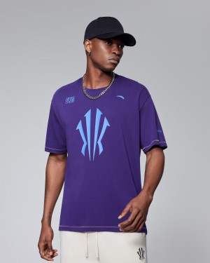 Anta KAI T-shirt Purple UK | 741KBYFSM