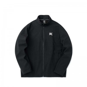 Anta KLAY THOMPSON Knit Track Jackets Black UK | 548CPHFQS