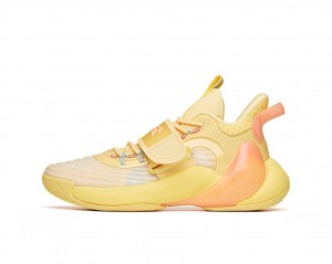 Anta KT Splash 3.0 Low Lemon Grapefruit Basketball Shoes Yellow UK | 407YOMRTI