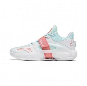 Anta KT Splash 5.0 Basketball Shoes White / Green / Pink UK | 295MZYAJB