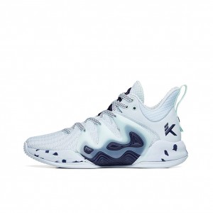 Anta KT “The Mountain 1.0” Low Basketball Shoes Grey / Blue UK | 740JYFSPN