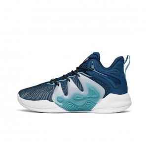Anta KT “The Mountain 1.0” Low Basketball Shoes Blue UK | 805TYHWNR