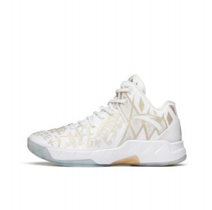 Anta Klay Thompson Kt1 Pro “Decennial” Basketball Shoes White / Gold UK | 930UYWBVP