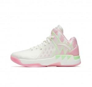 Anta Klay Thompson Kt1 Pro - Starfish Basketball Shoes White / Pink UK | 246SMDOWR