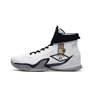 Anta Klay Thompson Kt3 “Chop hands” Basketball Shoes White / Black UK | 670UVYQDJ