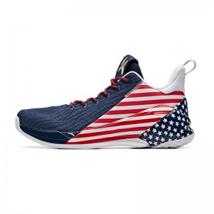 Anta Klay Thompson Kt4 Final Low “Independence Day” Basketball Shoes Blue / White / Red UK | 069WXZMUI
