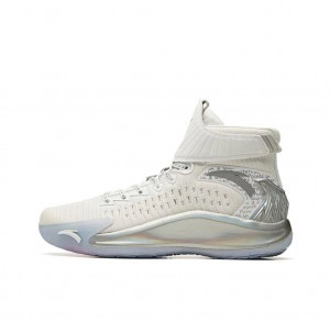 Anta Klay Thompson Kt5-Remix “Prototype” Basketball Shoes Silver White UK | 736HKAZNI