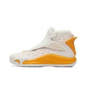 Anta Klay Thompson Kt5 “Home” Basketball Shoes White / Yellow UK | 087YCIGUW