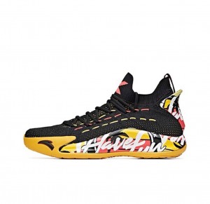 Anta Klay Thompson Kt5 Low “Have Fun In LA” Basketball Shoes Black / Yellow UK | 514TAJOUR