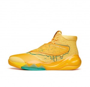 Anta Klay Thompson Kt6 High Basketball Shoes Lemon UK | 768UJANWG