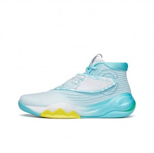 Anta Klay Thompson Kt6 High - Top of G6 Basketball Shoes White / Turquoise UK | 076XZOELS