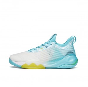 Anta Klay Thompson Kt6 Low "G6" Basketball Shoes White / Turquoise UK | 176XHJREM