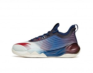 Anta Klay Thompson Kt6 Low "Painting" Basketball Shoes Navy / White UK | 406VEHICO