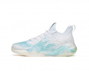Anta Klay Thompson Kt6 Low "Wave" Basketball Shoes White / Turquoise UK | 835TNHRAS