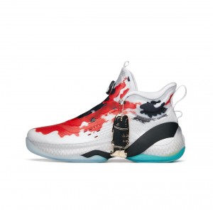 Anta Klay Thompson Kt7 "Koi" Basketball Shoes White / Black / Red UK | 765PASLOD