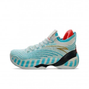 Anta Klay Thompson Kt7 Low "Sailor Klay" Basketball Shoes White / Turquoise UK | 471BQNAKH