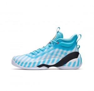 Anta Klay Thompson Kt7 "Sailor Klay" Basketball Shoes White / Turquoise UK | 892DLAZKV