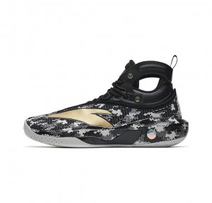 Anta Klay Thompson Kt8 "Black camouflage" Basketball Shoes Balck UK | 065XDTCJK