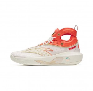 Anta Klay Thompson Kt8 "CNY" Basketball Shoes Orange / White UK | 182BKLGWQ