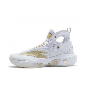 Anta Klay Thompson Kt8 Limited Basketball Shoes White / Gold UK | 478OCNDBF