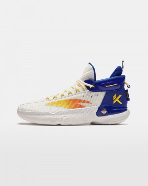 Anta Klay Thompson Kt9 Basketball Shoes White / Blue UK | 617DEHLKP