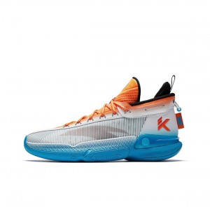 Anta Klay Thompson Kt9 "Bay Area Fog" Basketball Shoes Orange / White / Blue UK | 620HVBKMX