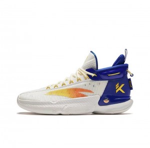 Anta Klay Thompson Kt9 "Warrior" Basketball Shoes White / Blue UK | 654CBHZRF