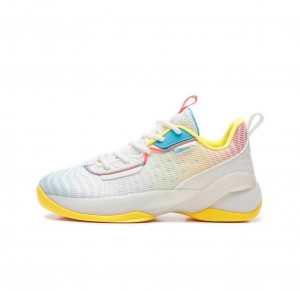 Anta Klay Thompson Light Cavalry 7 Basketball Shoes White / Yellow UK | 473BJKSNU