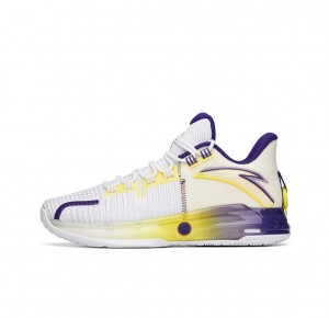 Anta Light Crazy 1 Pro Low Basketball Shoes White / Purple UK | 094QUBXGN