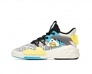 Anta Marvel Badao Mid “Venom” Running Shoes White / Black / Yellow UK | 983VEUPZR
