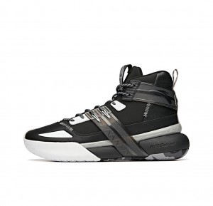 Anta Quick Fight 4 High Basketball Shoes Black UK | 489ERQWDV