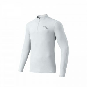 Anta Running Long Sleeve Sweatshirts Grey UK | 087IYWFQE