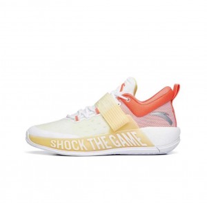 Anta Shock Sweep 4 Wear-resistant Breathable Basketball Shoes Red UK | 471TMDQWC