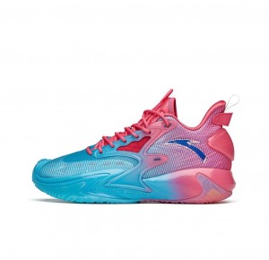 Anta Shock Wave 3 Basketball Shoes Blue / Red UK | 208NHBSUJ