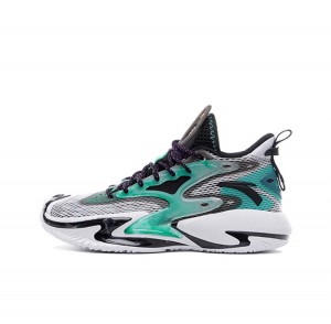 Anta Shock Wave 3 Basketball Shoes White / Green / Black UK | 285YOMGDK