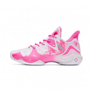 Anta Shock Wave 4 Basketball Shoes Pink / White UK | 405SZKJQF