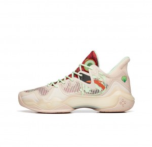 Anta Shock Wave 4 Basketball Shoes Beige UK | 169BPHCUR