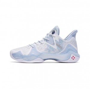 Anta Shock Wave 4 Basketball Shoes Light Blue UK | 104XKNZWU