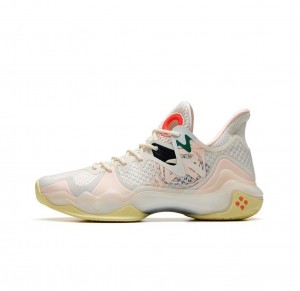 Anta Shock Wave 4 Basketball Shoes Cream UK | 270QADYMT