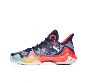Anta Shock Wave 4 Basketball Shoes Purple / Red UK | 065LHPMNG